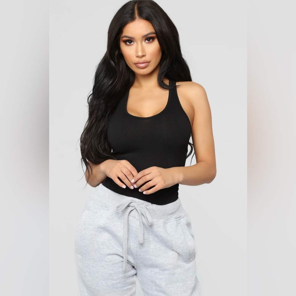 Fashion Nova Zoey Racer Back Bodysuit